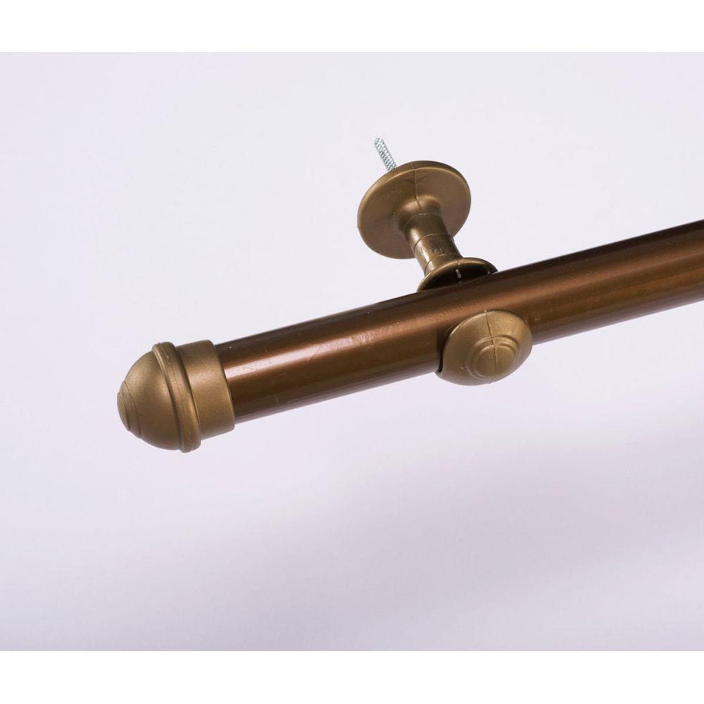 Varão Simples para Cortina de 4 Metros 28mm Kit Completo - Bronze