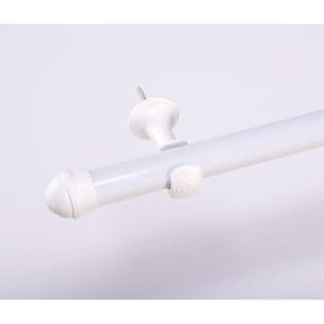 Varão Simples para Cortina de 3 Metros 28mm Kit Completo - Branco