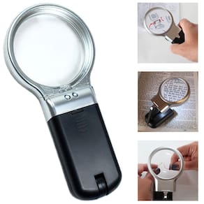 Lupa De Mão Com Luz 2 Leds Dobravel 3X1 CBRN01491