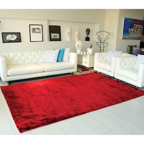 Tapete Felpudo Apolo Soft Casa Dona Vermelho 100x150cm