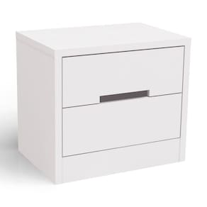Mesa de cabeceira S822 2 Gavetas Branco
