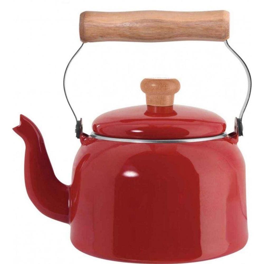 Chaleira Esmaltada Vermelha 1,8 L Ewel Linha Ágata - 152-004
